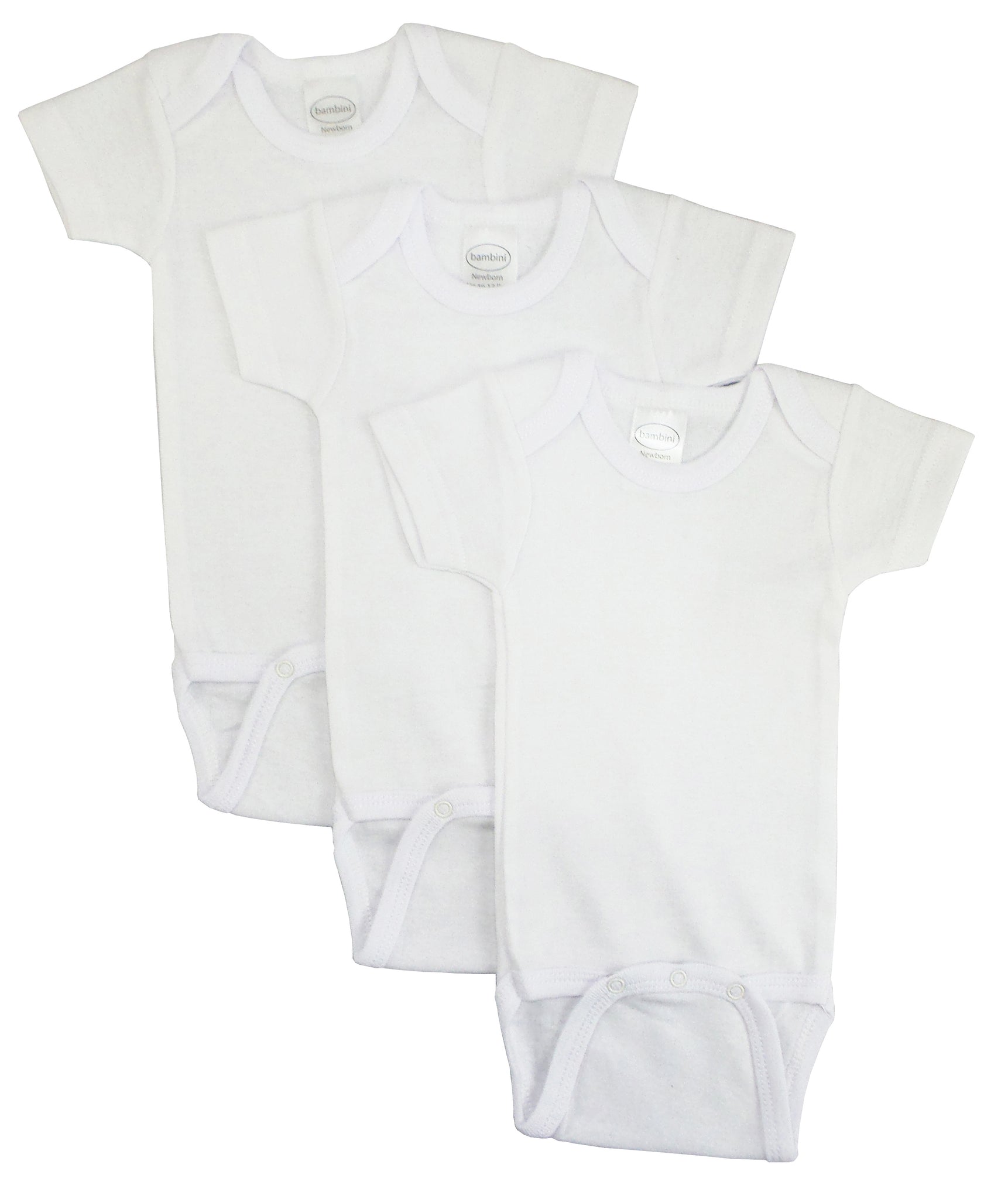 White Short Sleeve One Piece 3 Pack 001Pack