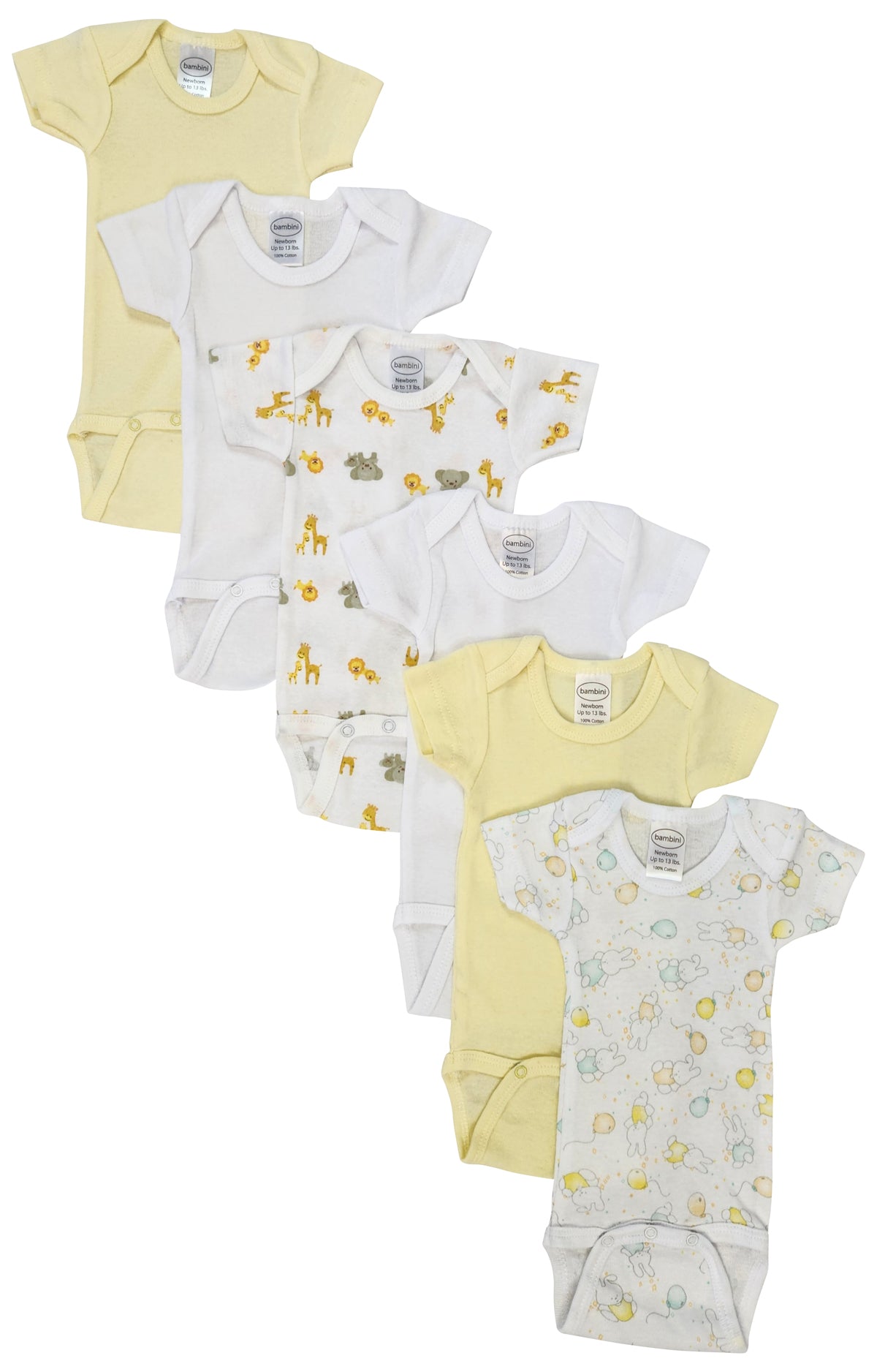 Unisex Baby 6 Pc Bodysuits NC_0433