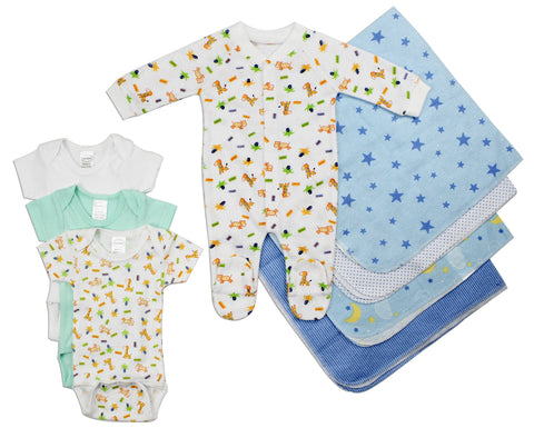 Newborn Baby Boy 8 Pc Layette Baby Shower Gift Set LS_0021