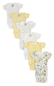 Baby Boy, Baby Girl, Unisex Short Sleeve Onezies Variety (Pack of 6) NC_0240