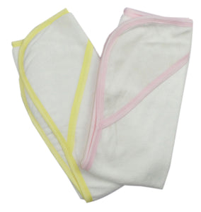 Infant Hooded Bath Towel (Pack of 2) 021B-Pink-021B-Yellow