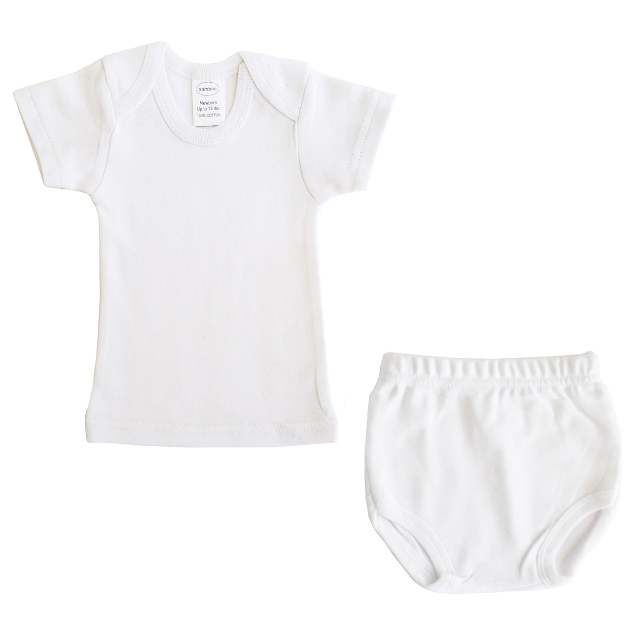 White Interlock T- Shirt & Panty Set 025B