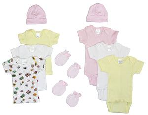 Newborn Baby Girls 10 Pc Layette Baby Shower Gift Set LS_0049