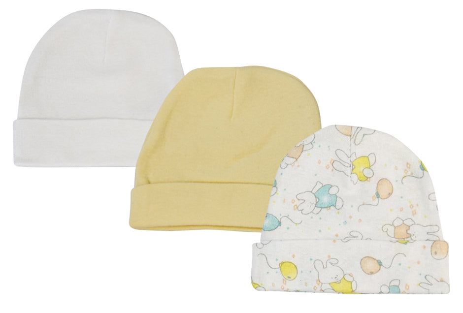 Baby Boy, Baby Girl, Unisex Infant Caps (Pack of 3) NC_0276