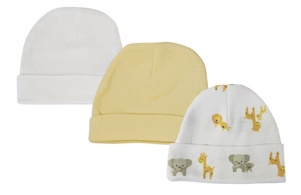 Baby Boy, Baby Girl, Unisex Infant Caps (Pack of 3) NC_0387