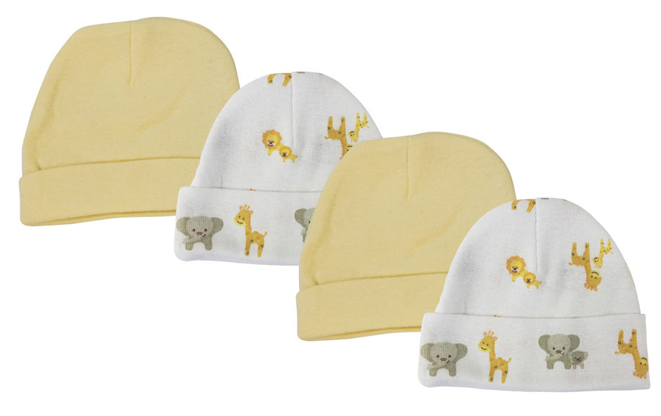 Baby Boy, Baby Girl, Unisex Infant Caps (Pack of 4) NC_0392