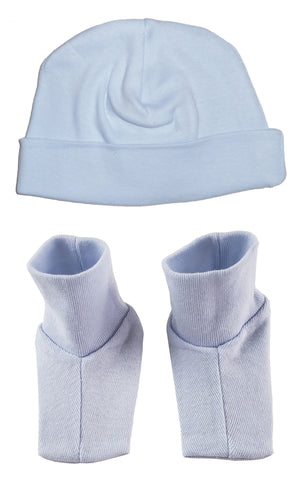 Baby Cap & Bootie Set - Blue 033BLUE