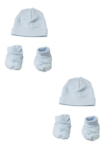 Preemie Cap and Bootie - 4 pc Set CS_0061