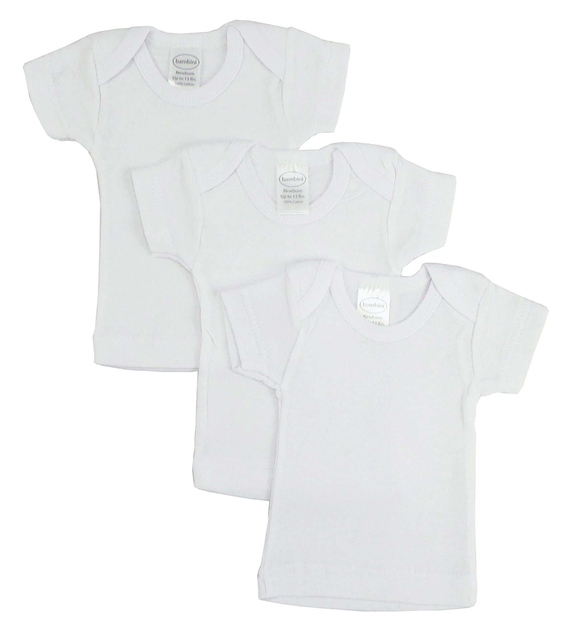 Preemie Short Sleeve Lap Tee - White 055PreemiePack