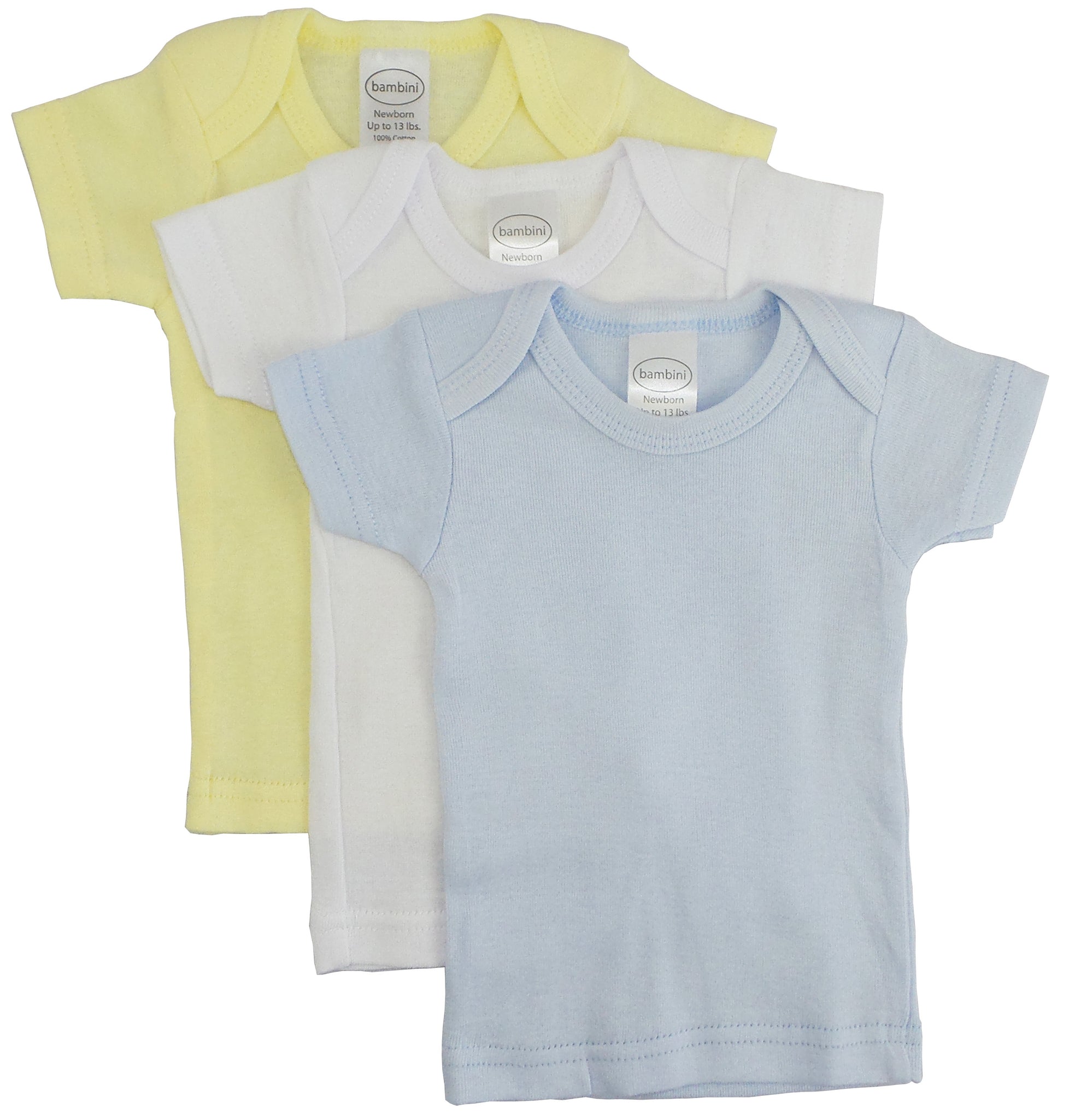 Boys Pastel Variety Short Sleeve Lap T-shirts - 3 Pack 056Pack