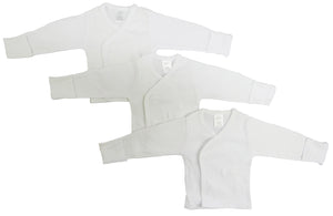 Preemie Long Sleeve Side Snap With Mittens - 3 Pack 071PreemiePack