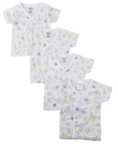 White Side Snap Short Sleeve Shirt - 4 Pack CS_0205