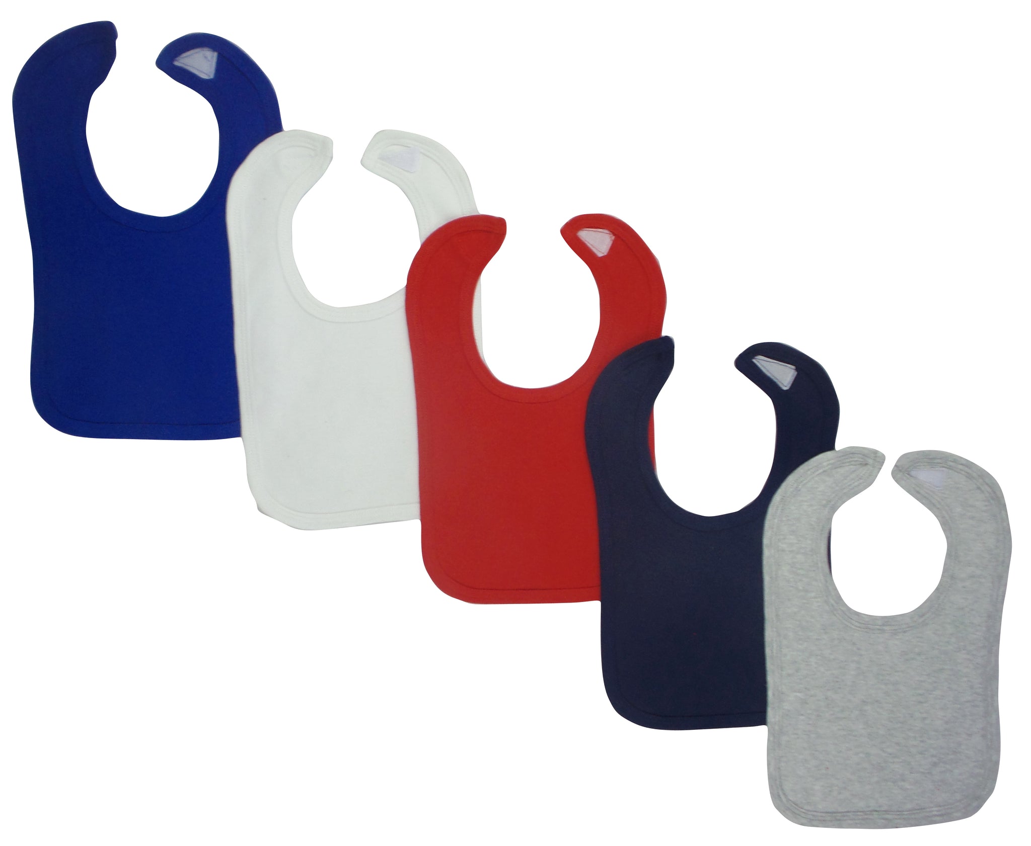 Grey Baby Bibs (Pack of 5) 1023-B-W-R-N-G-5