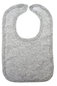 Heather Grey Interlock Bib 1023.GREY