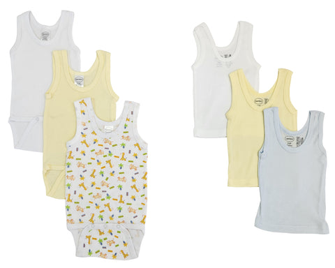 Unisex Baby 6 Pc Onezies and Tank Tops NC_0504