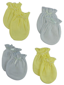 Infant Mittens (Pack of 4) 116-Blue-Yellow-4-Pack