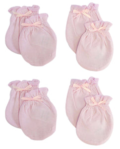 Infant Mittens (Pack of 4) 116-Pink-4-Pack