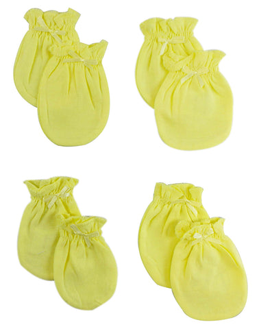 Infant Mittens (Pack of 4) 116-Yellow-4-Pack