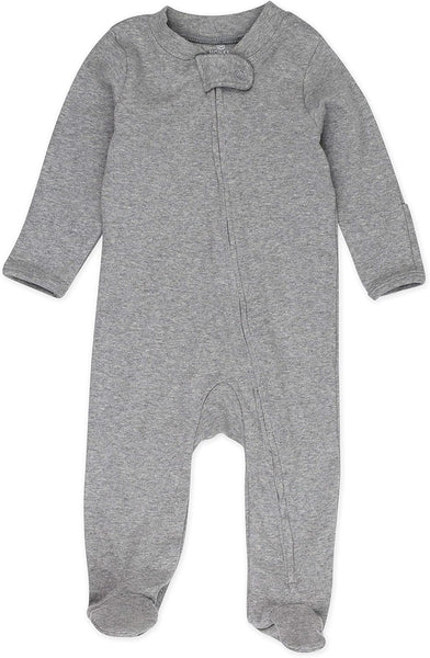 Sleep and Play Footed Pajamas One-Piece Sleeper Jumpsuit Zip-Front Pjs Organic Cotton for Baby Boys, Unisex