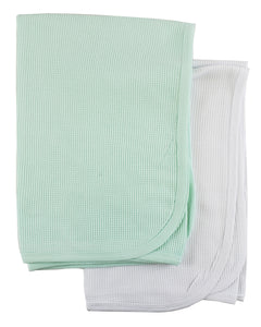 White and Mint Thermal Blankets CS_0109