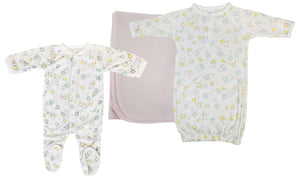 Girls Newborn Baby 3 Pc Layette Sets NC_0957