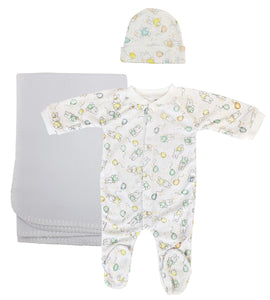 Girls Newborn Baby 3 Pc Layette Sets NC_0963