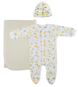 Unisex Newborn Baby 3 Pc Layette Sets NC_0972