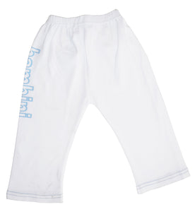 Boys White Pants with Print 421B