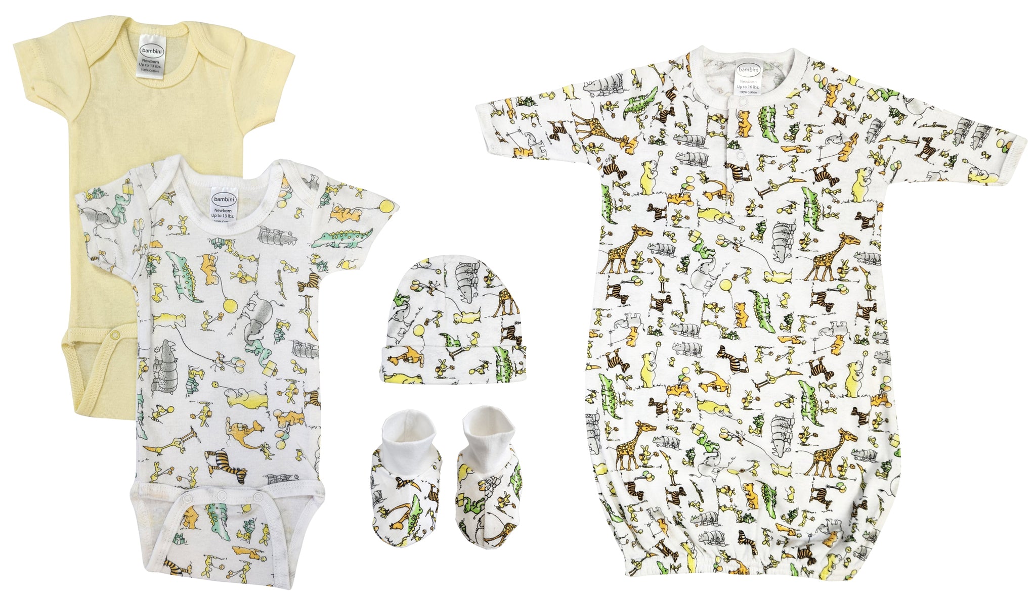 Unisex Newborn Baby 5 Pc Layette Sets NC_0564