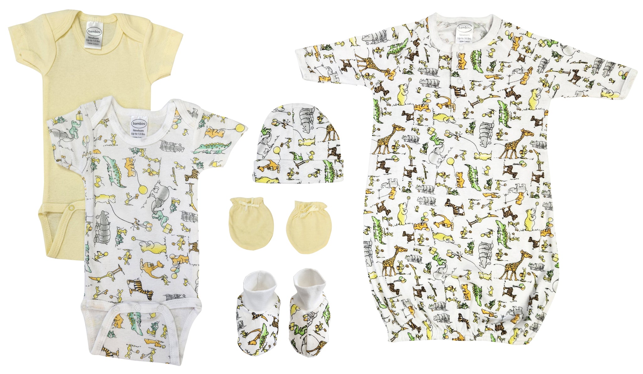 Unisex Newborn Baby 6 Pc Layette Sets NC_0565