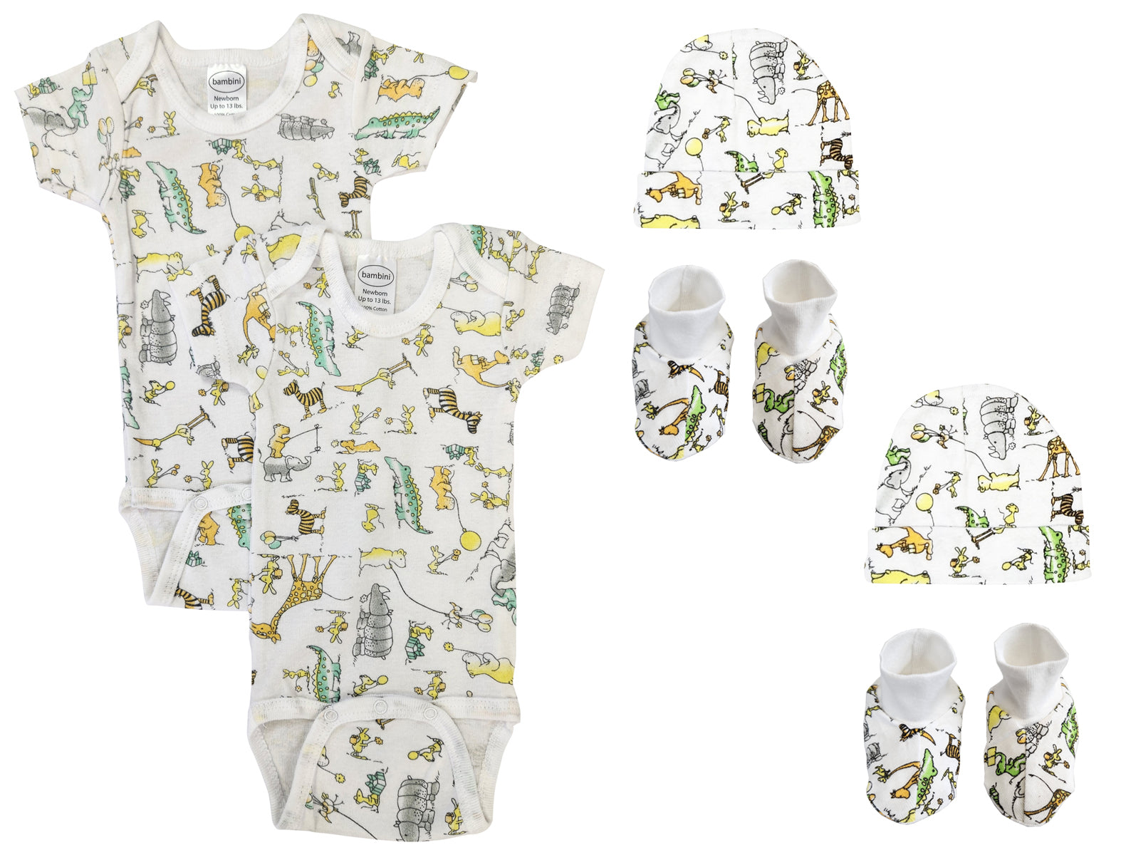 Unisex Newborn Baby 6 Pc Layette Sets NC_0567