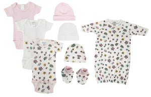 Newborn Baby Girl 8 Pc Layette Sets NC_0586