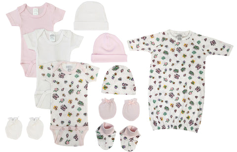 Newborn Baby Girl 10 Pc Layette Sets NC_0589