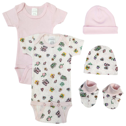 Newborn Baby Girl 5 Pc Layette Sets NC_0595