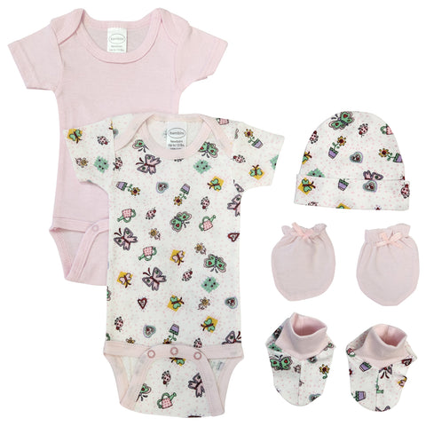 Newborn Baby Girl 5 Pc Layette Sets NC_0596