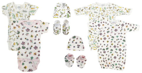 Newborn Baby Girl 8 Pc Layette Sets NC_0615