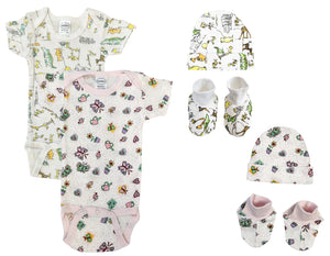 Newborn Baby Girl 6 Pc Layette Sets NC_0607