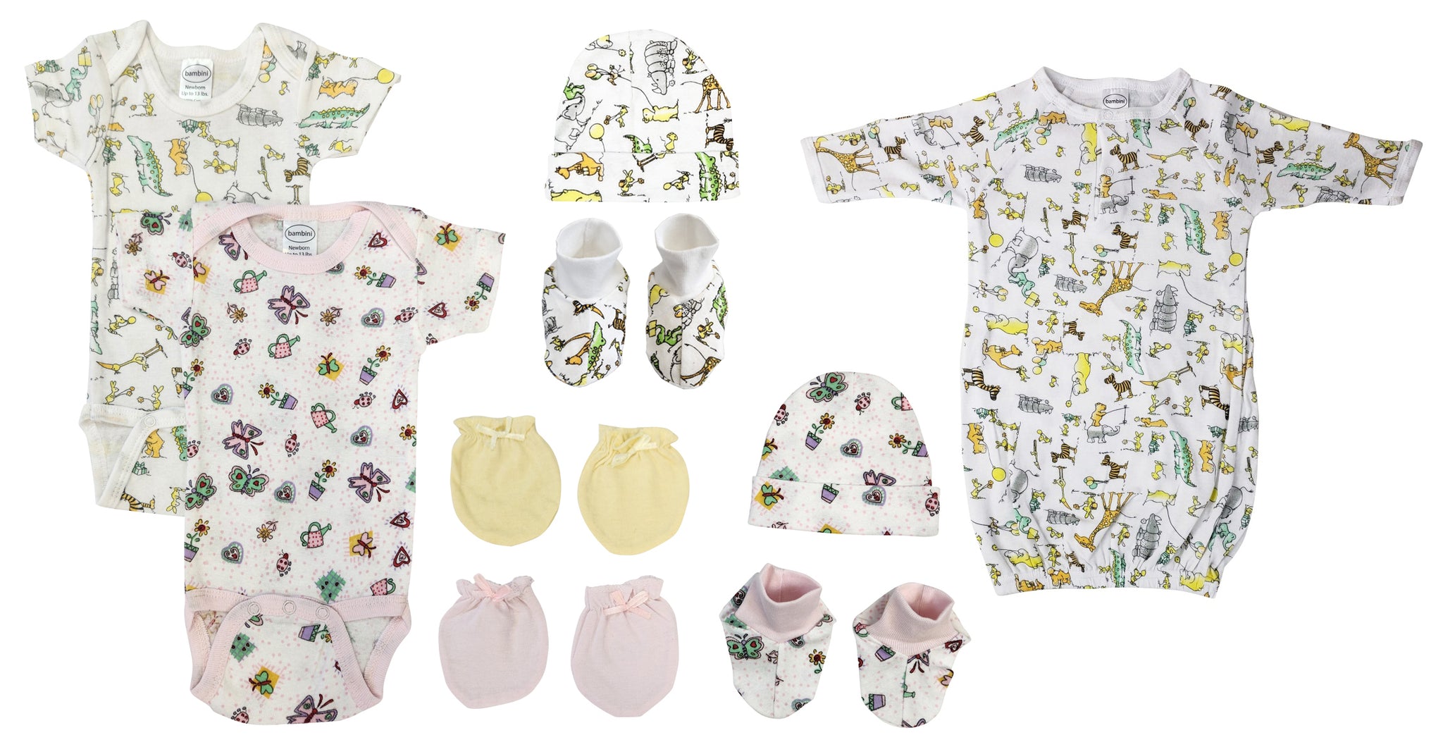 Newborn Baby Girl 9 Pc Layette Sets NC_0610