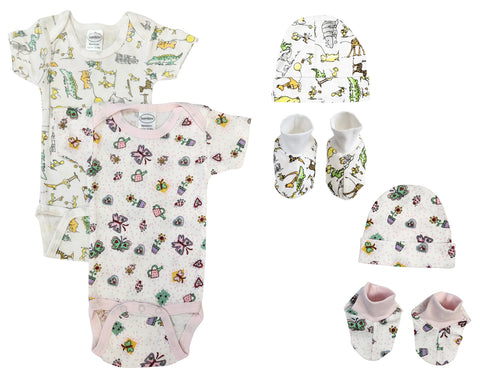 Newborn Baby Girl 6 Pc Layette Sets NC_0607