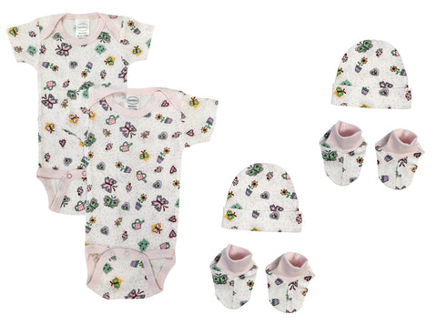 Newborn Baby Girl 6 Pc Layette Sets NC_0617