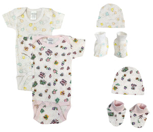 Newborn Baby Girl 6 Pc Layette Sets NC_0623