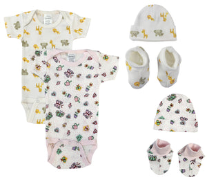 Newborn Baby Girl 6 Pc Layette Sets NC_0628