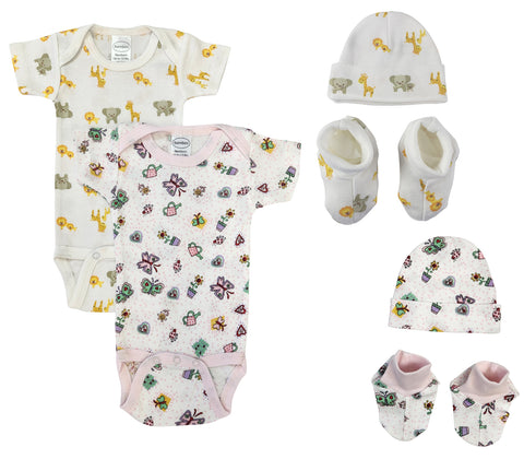 Newborn Baby Girl 6 Pc Layette Sets NC_0628