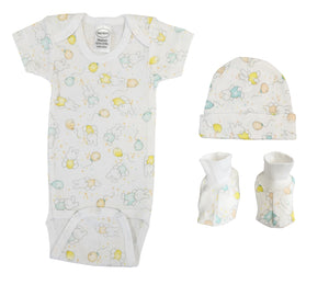 Unisex Newborn Baby 3 Pc Layette Sets NC_0638