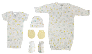 Unisex Newborn Baby 5 Pc Layette Sets NC_0672