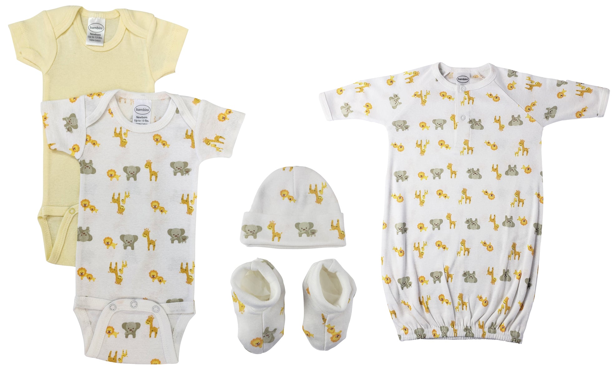 Unisex Newborn Baby 5 Pc Layette Sets NC_0688