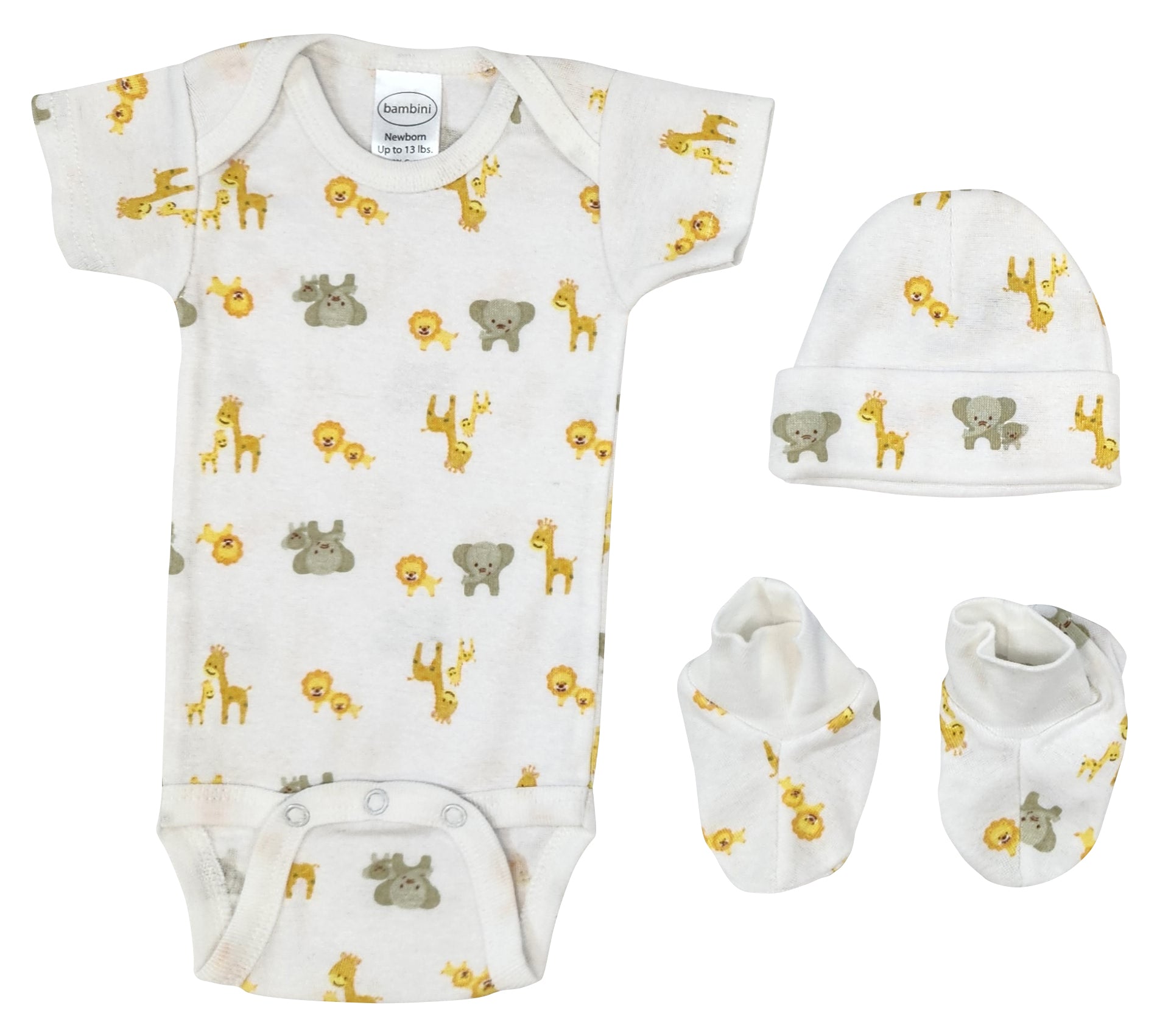 Unisex Newborn Baby 3 Pc Layette Sets NC_0673