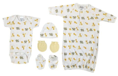 Unisex Newborn Baby 5 Pc Layette Sets NC_0699