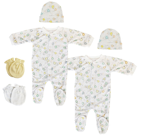 Unisex Closed-toe Sleep & Play with Caps (Pack of 6 ) NC_0703