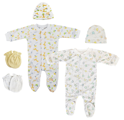 Unisex Closed-toe Sleep & Play with Caps (Pack of 6 ) NC_0709